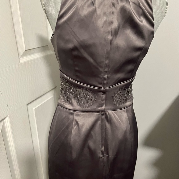 RW&Co Special Occasions grey satin dress size 2 NWOT - Picture 4 of 4